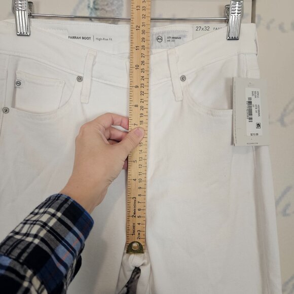 NWT Adriano Goldschmied Farrah Boot Jeans High Rise Size 27 White $210 - Picture 8 of 10